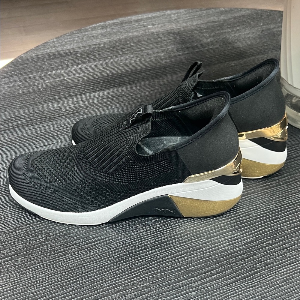 Skechers Mark Nason Slip-ins Black and Gold Women's Slip-On Sneakers